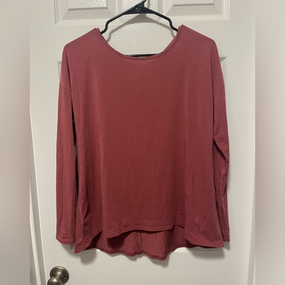 Lululemon Back Into It Long Sleeve cross back Top